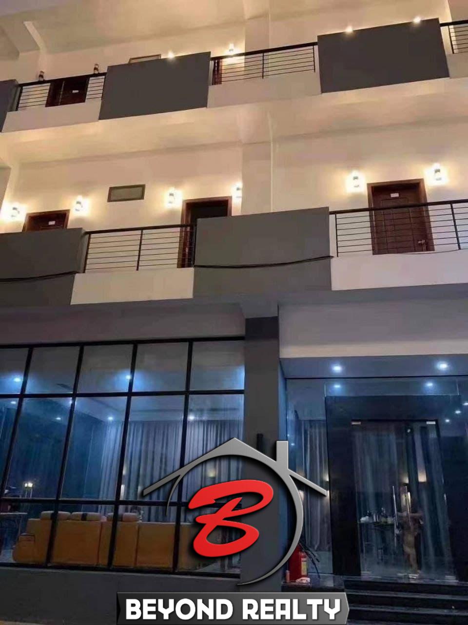 exterior of the apartment building for rent in Sihanoukville