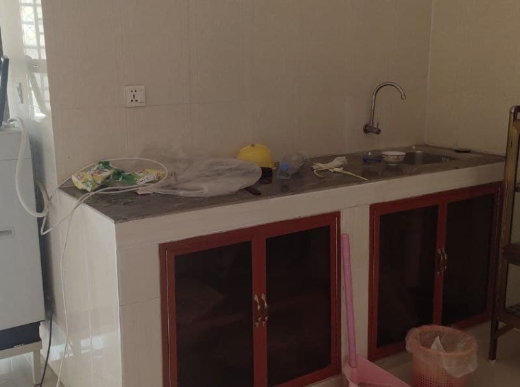 kitchen of the apartment for rent in Toul Tom Poung in Phnom Penh