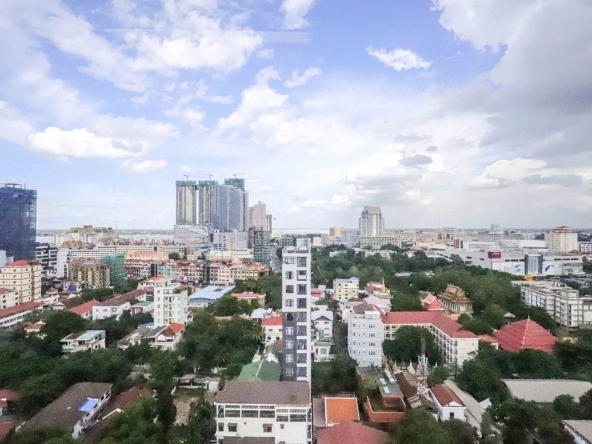 view from the grade A office space for rent in tonle Bssac BKK1 in Phnom Penh