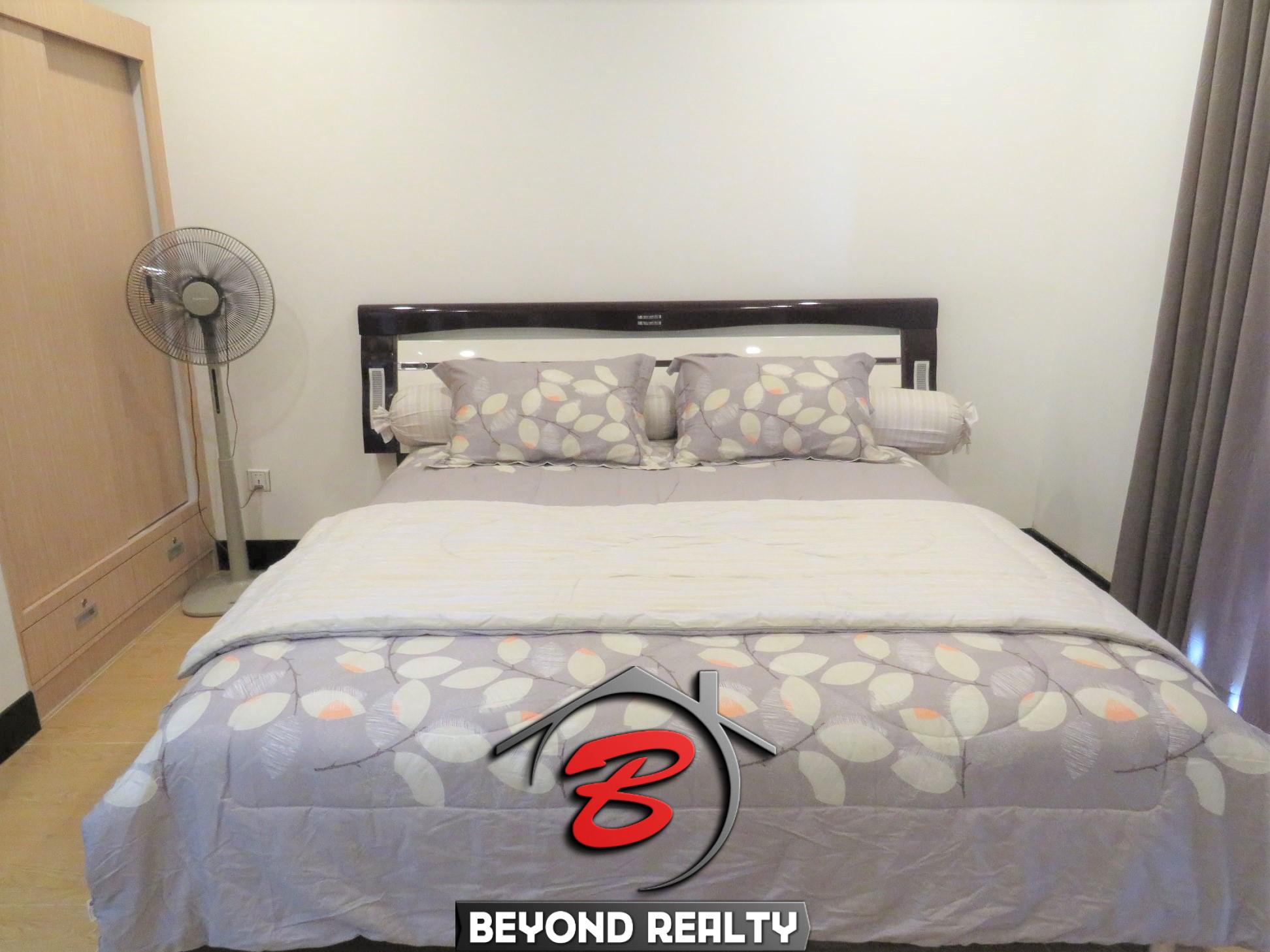 the bedroom of the well designed serviced condo for rent in TTP in Phnom Penh