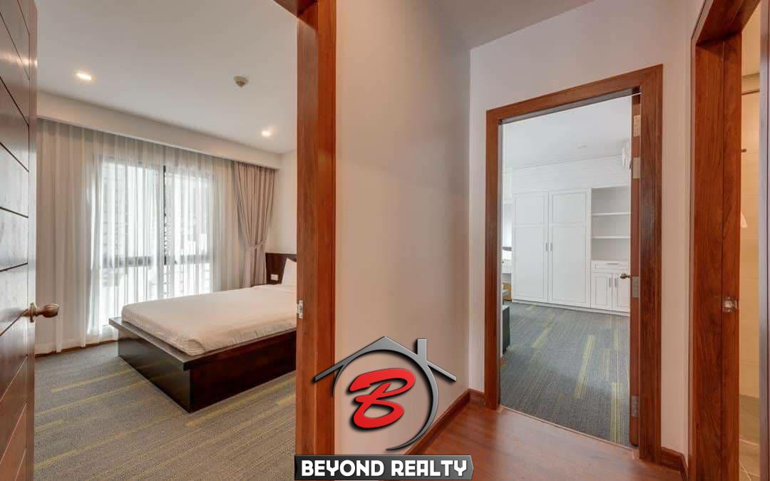 the hall of the 2-bedroom spacious beautiful serviced apartment for rent in BKK1 Phnom Penh Cambodia