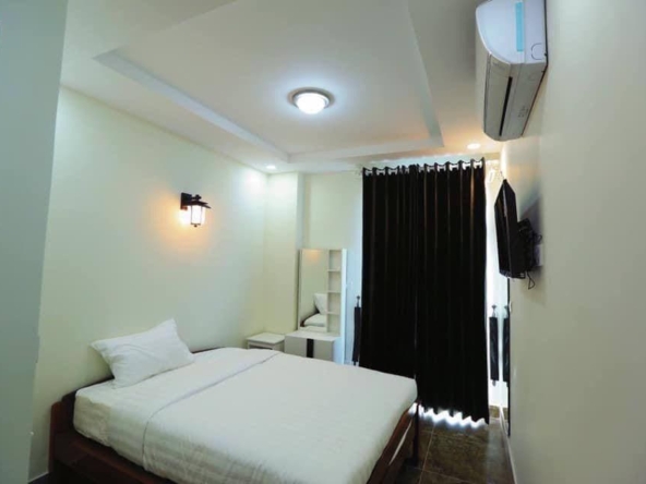 a bedroom of the 2br serviced apartment for rent in Boeung Trabek in Chamkar Mon Phnom Penh Cambodia
