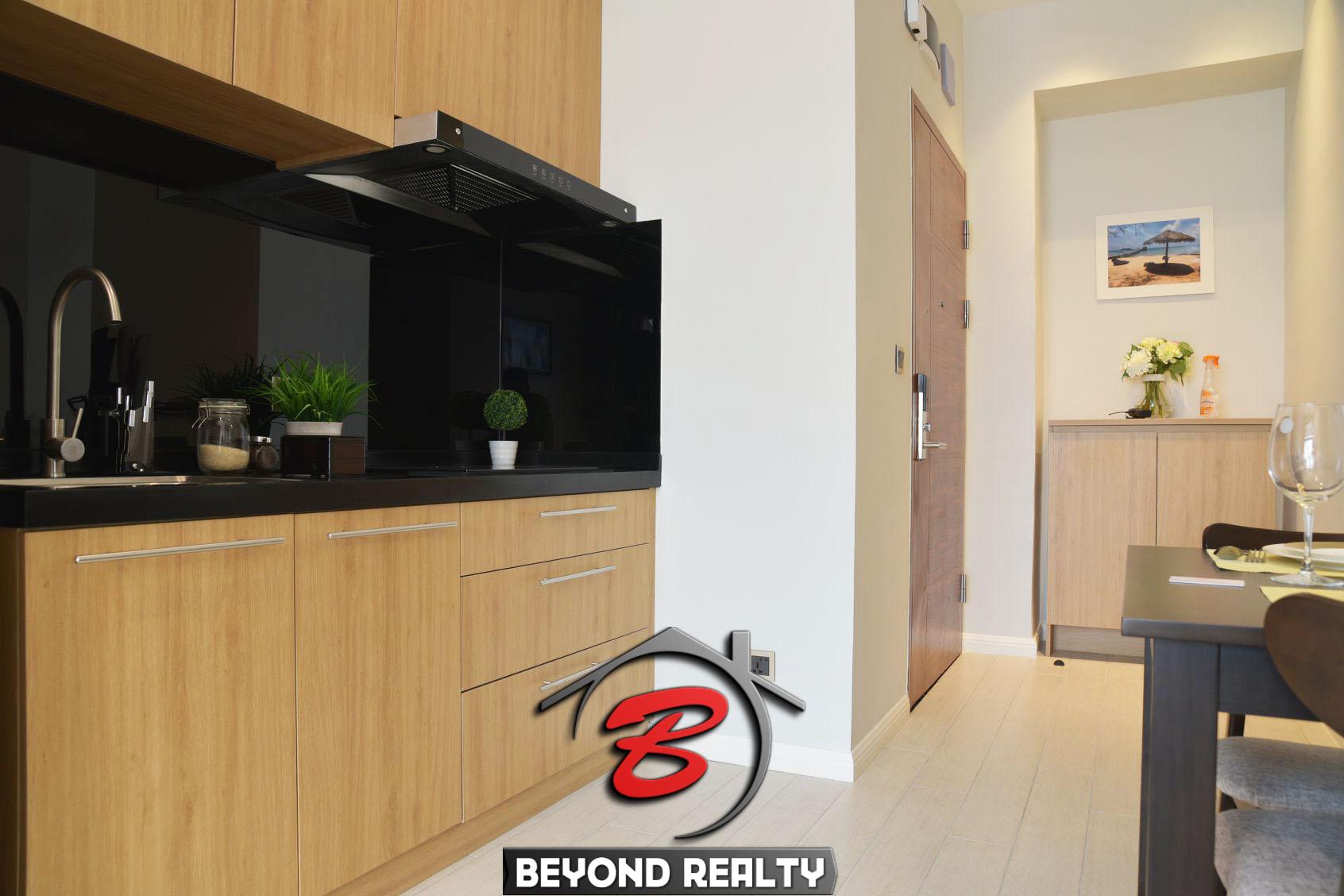 the kitchen of the luxury serviced studio apartment for rent in BKK1 in Phnom Penh Cambodia
