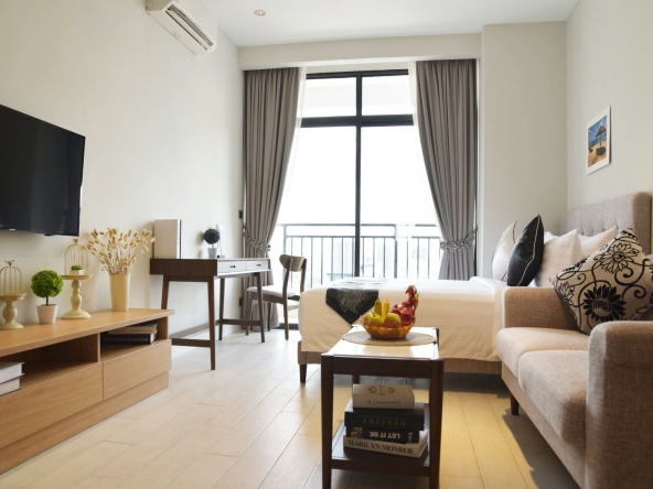 luxury serviced studio apartment for rent in BKK1 in Phnom Penh Cambodia