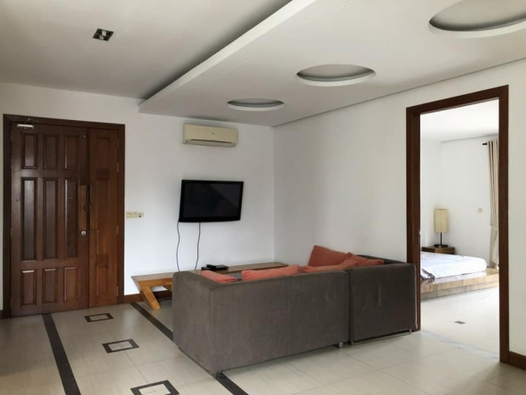 spacious 2-bedroom serviced condo for rent in Russian Market Toul Tom Pong 1 Phnom Penh