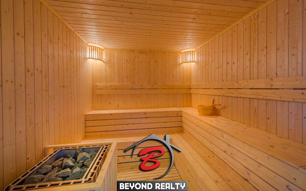the sauna of the luxury serviced apartment for rent in BKK1 in Phnom Penh