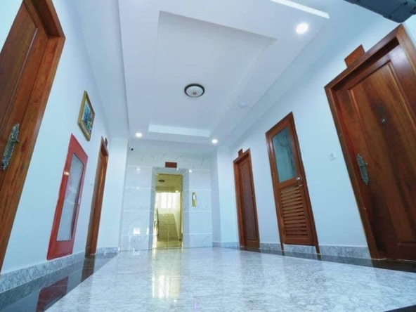 the corridor of the serviced apartment for rent in Boeung Trabek in Chamkar Mon Phnom Penh Cambodia