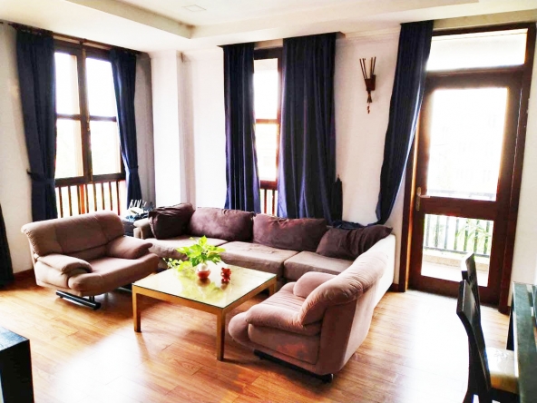 the living room of the serviced apartment for rent in BKK1 Phnom Penh Cambodia