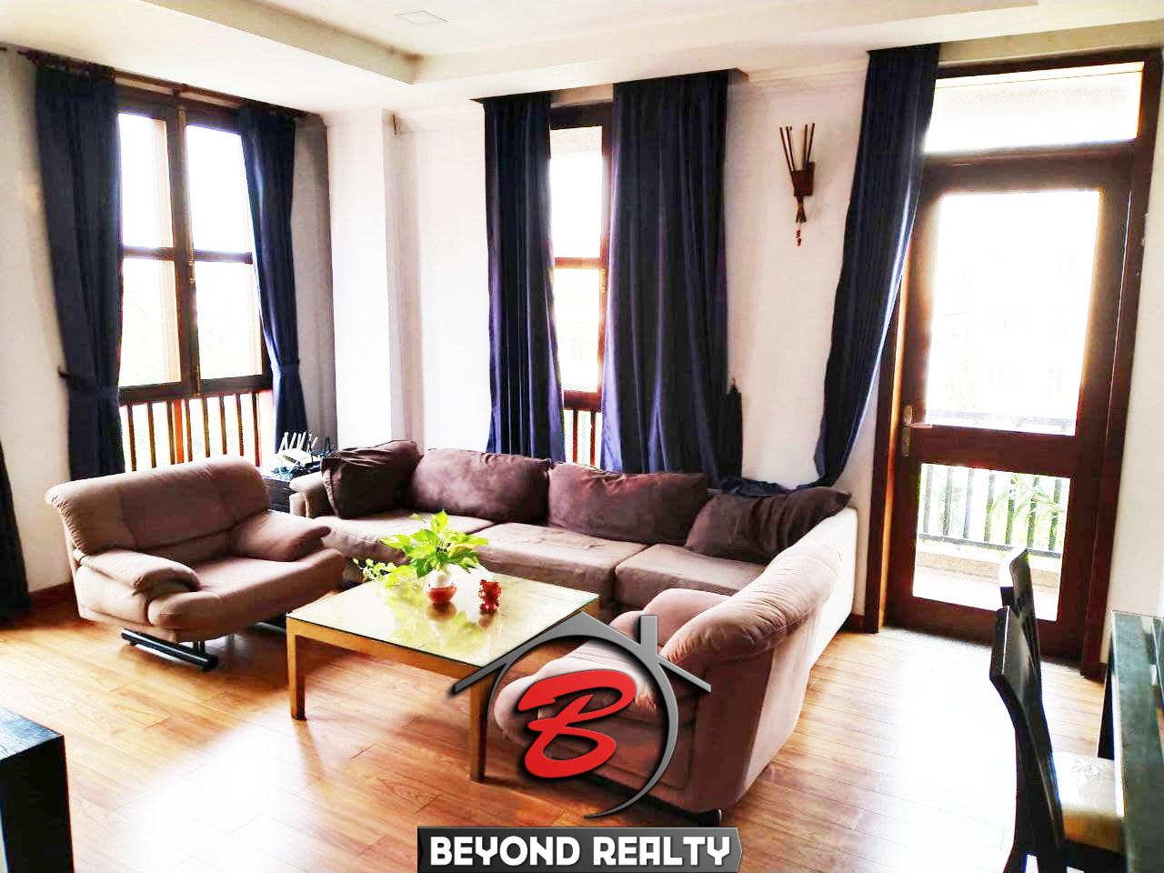 the living room of the serviced apartment for rent in BKK1 Phnom Penh Cambodia