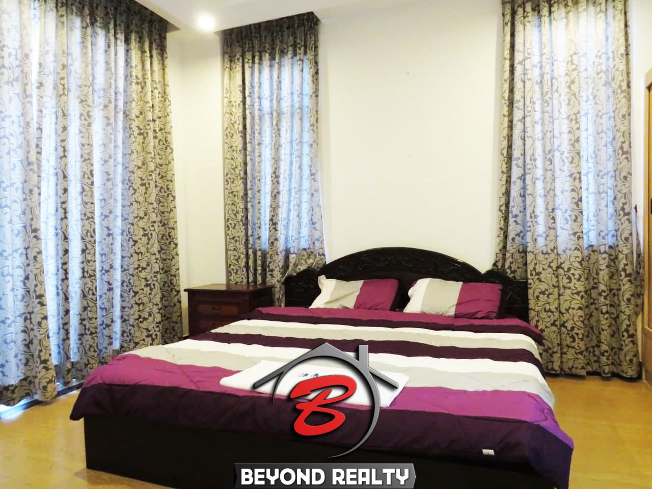 the bedroom of the 1-bedroom condo for sale in Russian Market Toul Tom Poung Phnom Penh Cambodia