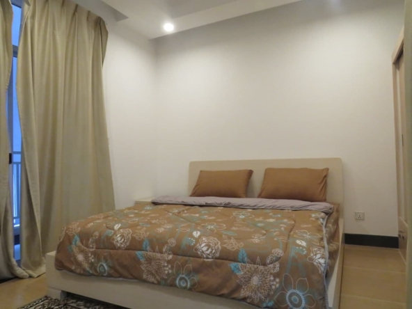 THE BEDROOM OF THE 1-bedroom condo for sale in Toul Tom Poung Russian Market Phnom Penh