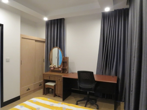 the bedroom of the 1br condo for sale in Toul Tom Poung Russian Market Phnom Penh