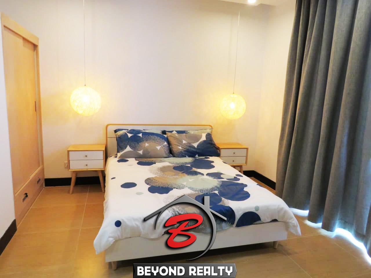the bedroom of the 1br flat for rent in Toul Tom Poung Russian Market Phnom Penh Cambodia