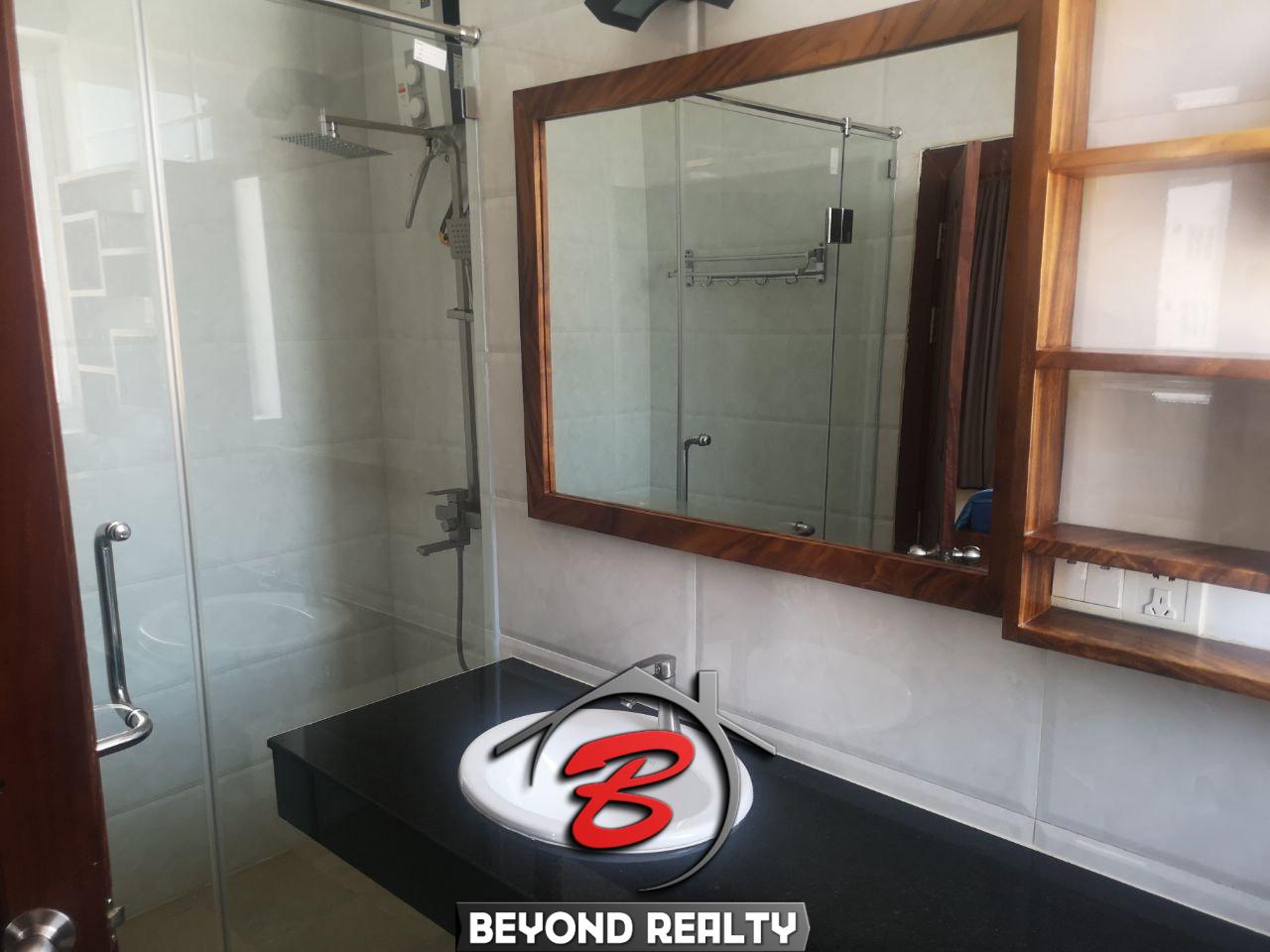 a bathroom of the 1br serviced apartment for rent in Toul Tom Poung Phnom Penh Cambodia