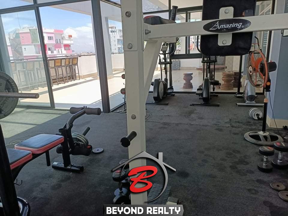 the gym of the serviced apartment for rent in Toul Tom Poung Phnom Penh Cambodia