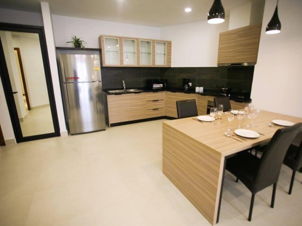 the kitchen of the 1br spacious luxury condo for sale (resale) at Aura Condominium in Daun Penh Phnom Penh Cambodia
