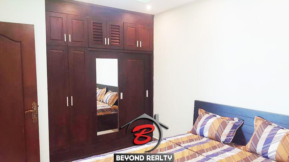 a bedroom of the 2br cozy serviced flat for rent in BKK3 Phnom Penh Cambodia