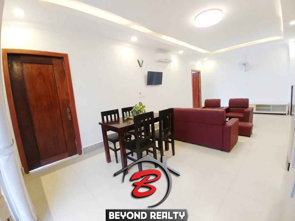 the living room of the 2br flat for rent in Toul Svay Prey near Toul Tom Poung and BKK3 in Phnom Penh Cambodia
