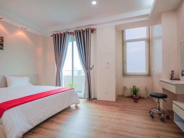 a bedroom of the Ratanak Apartment Phnom Penh