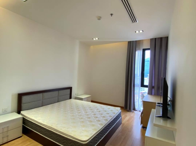 a bedroom of the 2br river-view luxury condo for sale at Aura Condominium in Daun Penh Phnom Penh Cambodia