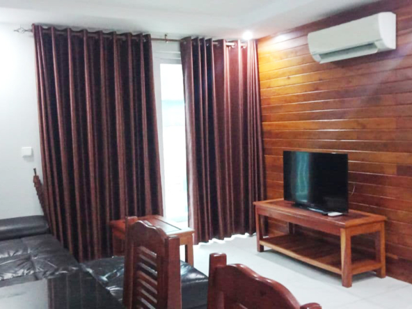 the living room of the 2br serviced apartment for rent in BKK3 in Phnom Penh Cambodia