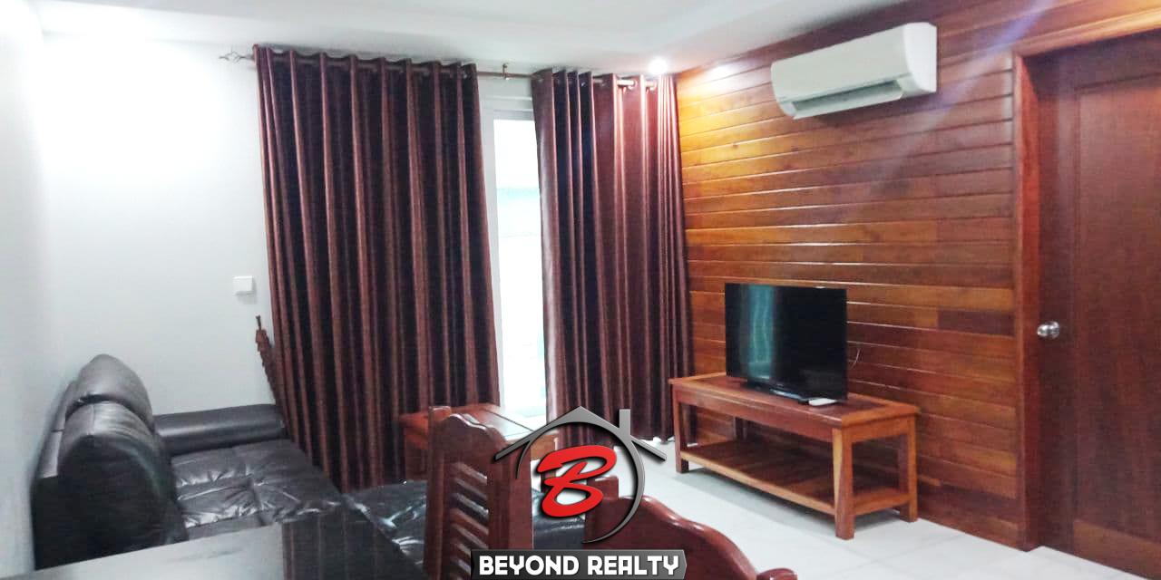 the living room of the 2br serviced apartment for rent in BKK3 in Phnom Penh Cambodia
