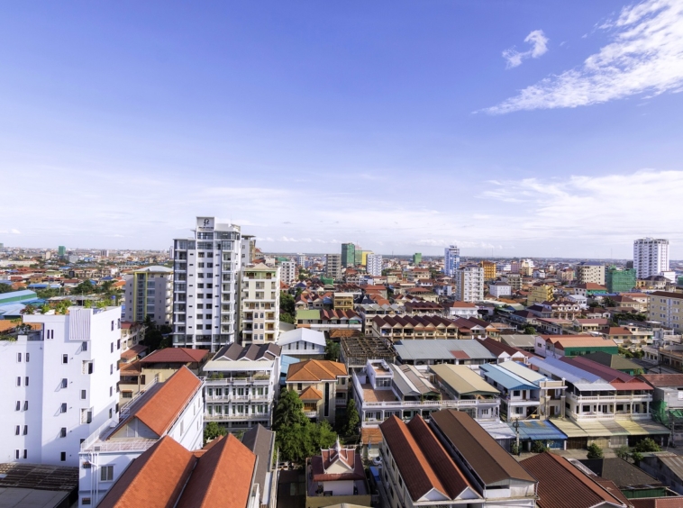 the view from the 2br serviced apartment for rent in Toul Tom Poung Russian Market Phnom Penh Cambodia