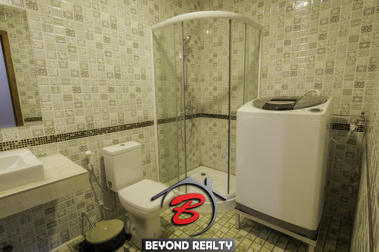 the bathroom of the 2br serviced flat for rent in Toul Tom Poung Phnom Penh Cambodia