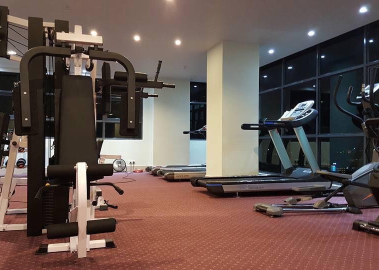 the gym of the cozy serviced flat for rent in BKK3 Phnom Penh Cambodia