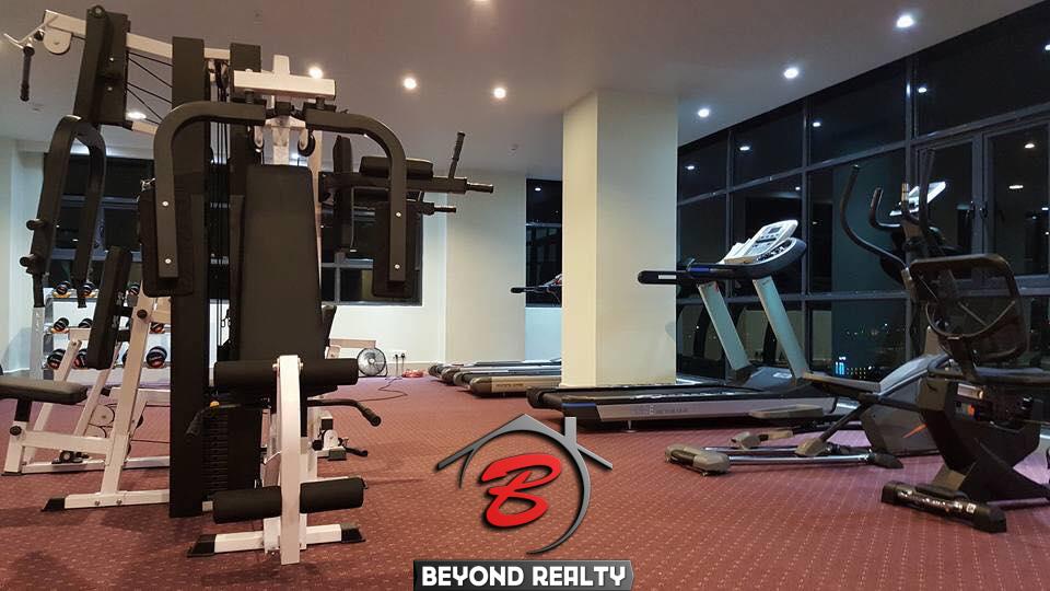 the gym of the cozy serviced flat for rent in BKK3 Phnom Penh Cambodia
