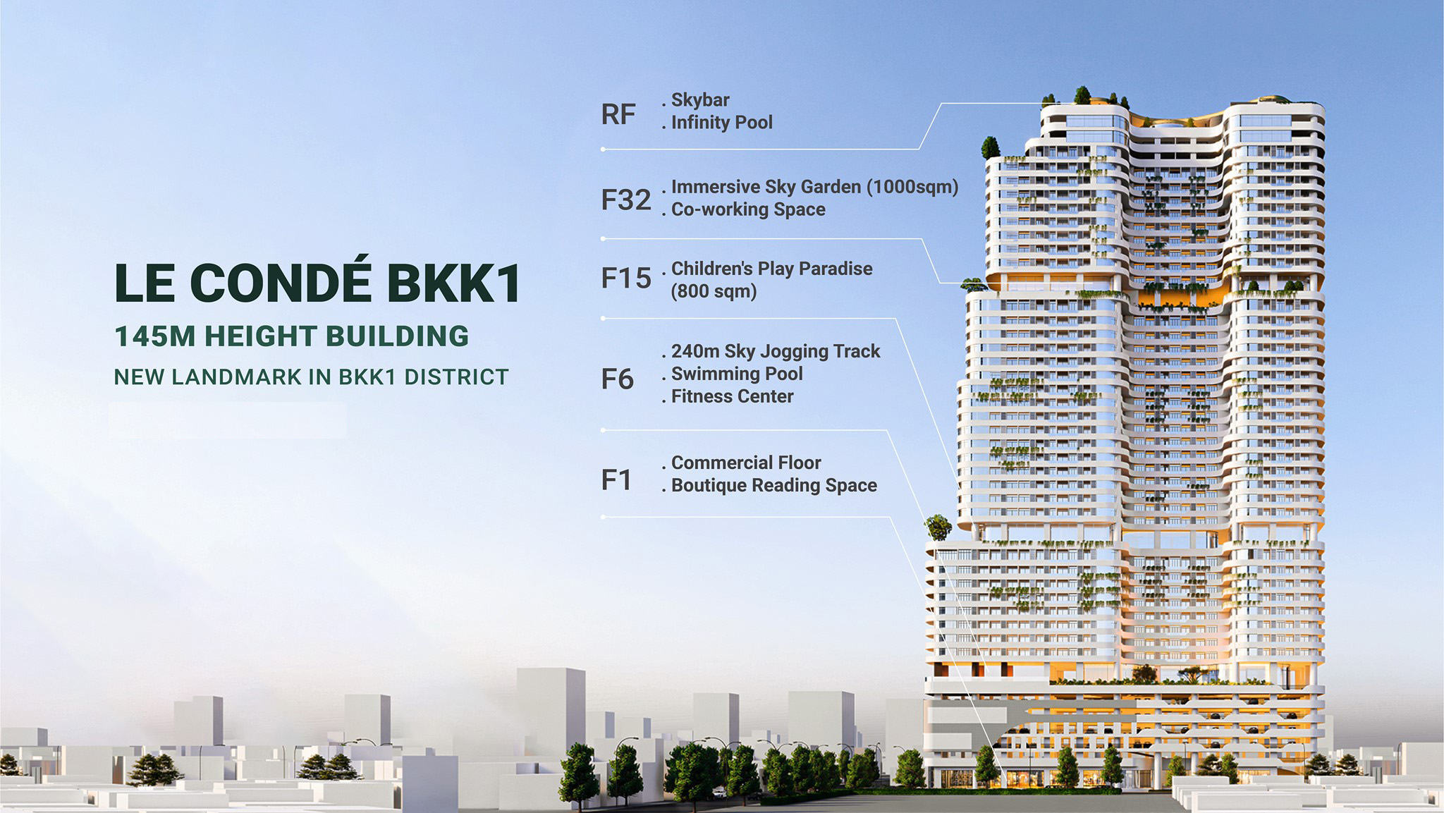 Le Condé BKK1 Le Conde BKK1 condominium development project in BKK1 Phnom Penh Cambodia