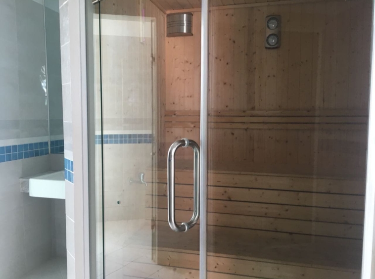 the sauna of the luxury serviced apartment for rent in Phnom Penh Cambodia