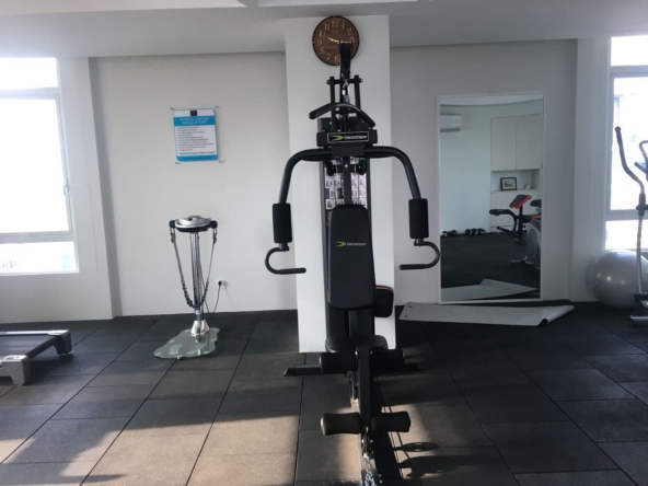 the gym of the luxury serviced apartment for rent in Phnom Penh Cambodia