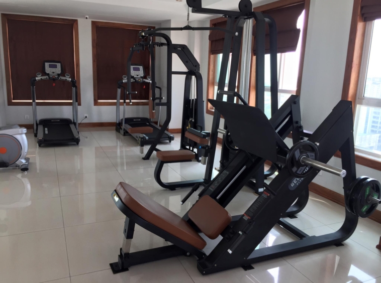 the gym of the serviced apartment for rent in BKK3 in Phnom Penh Cambodia