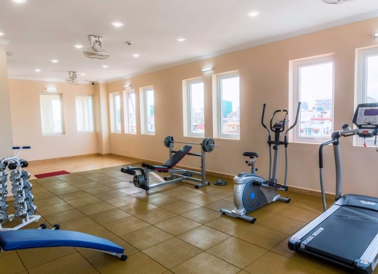 the gym of the the bathroom of the serviced apartment for rent in Toul Tom Poung Russian Market Phnom Penh