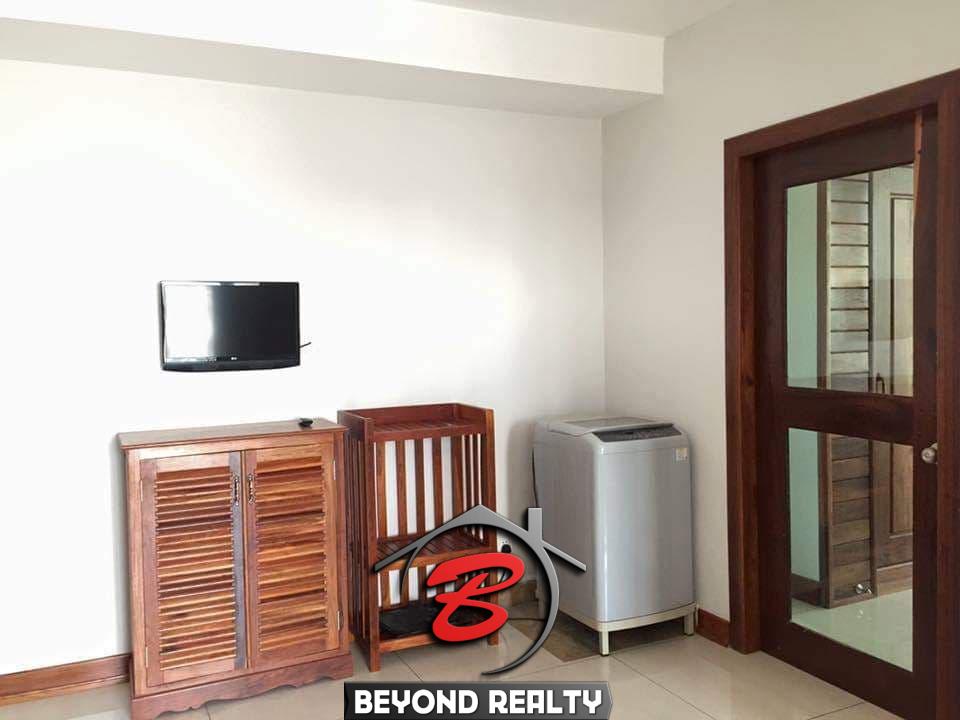 the living room of the studio serviced apartment for rent in BKK3 in Phnom Penh Cambodia