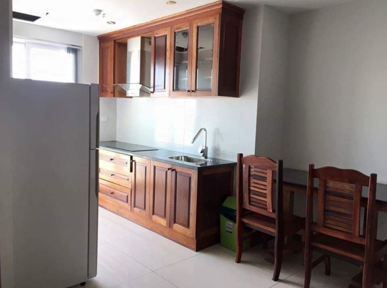 the kitchen of the studio serviced apartment for rent in BKK3 in Phnom Penh Cambodia