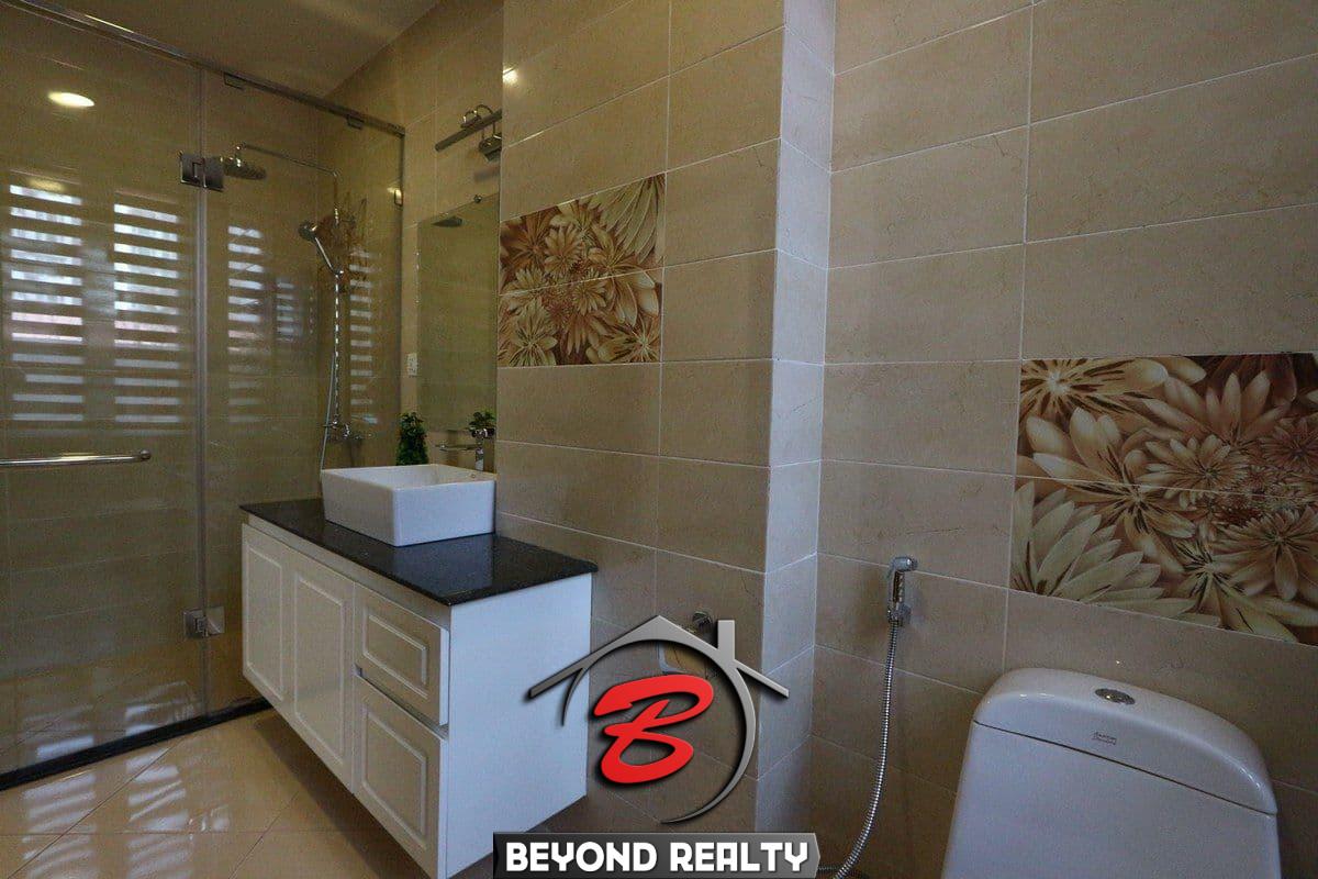 a bathroom of the 2br residence for rent in BKK1 Phnom Penh Cambodia