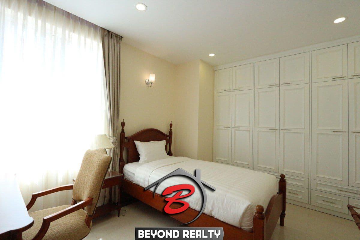 a bedroom of the 2br residence for rent in BKK1 Phnom Penh Cambodia