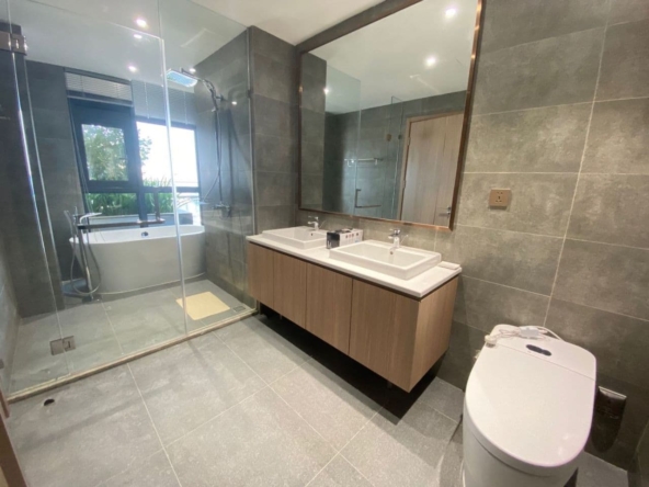 a bathroom of the 3-bedroom luxury spacious serviced flat for rent
