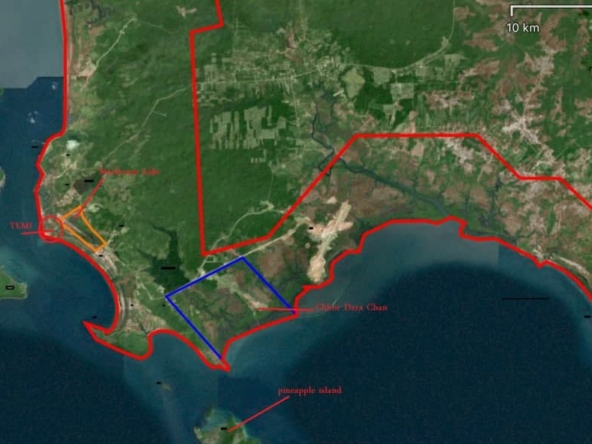 Location on Satellite image of Dara Sakor Botum sakor Kiri Sakor Koh Rong