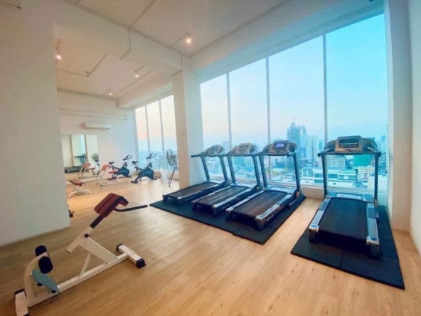 the gym of the apartment rental at st 63 in Tonle Bassac Phnom Penh