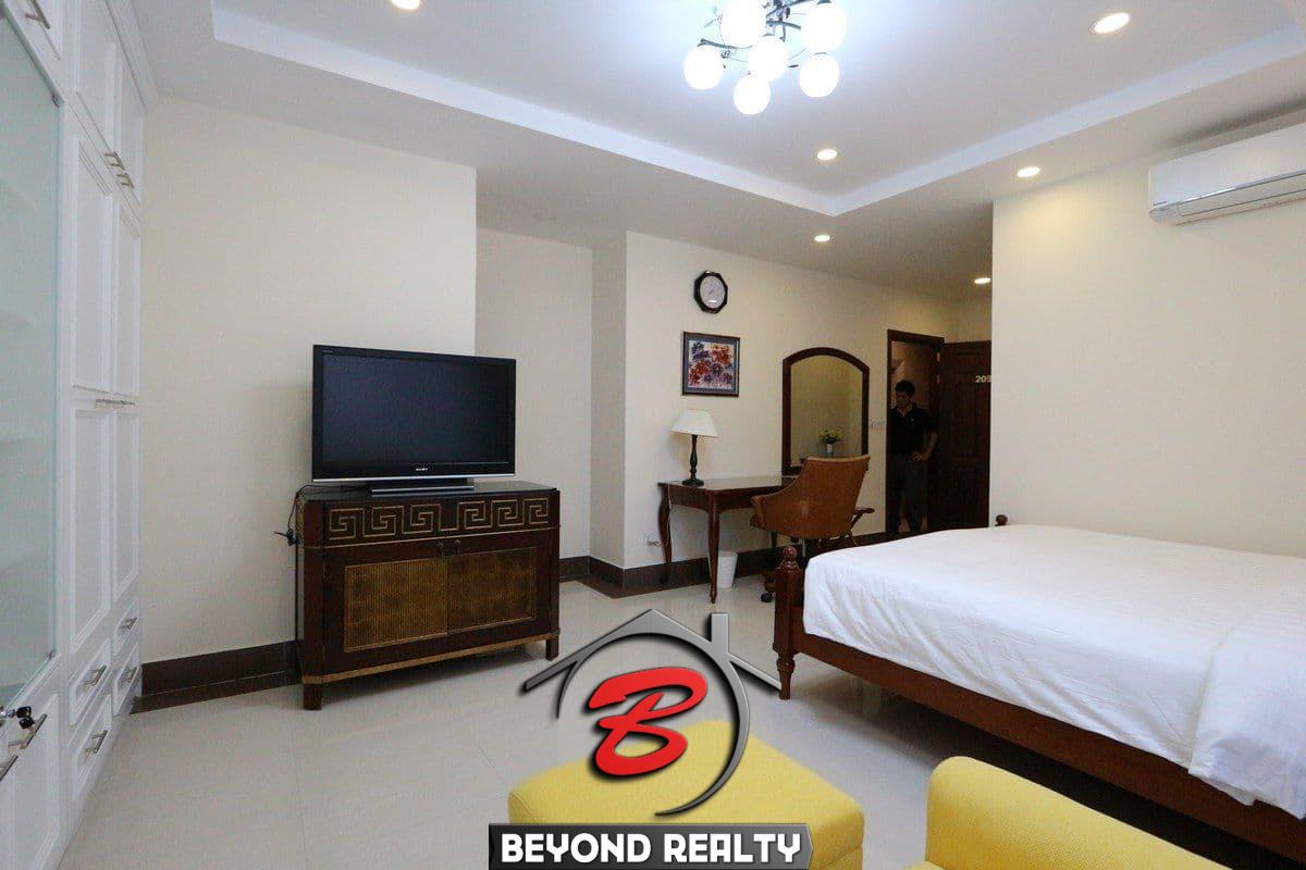 the living area of the studio residence rental in BKK1 Phnom Penh Cambodia