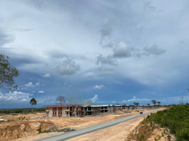 the construction field of the villas for sale in Dara Sakor Cambodia