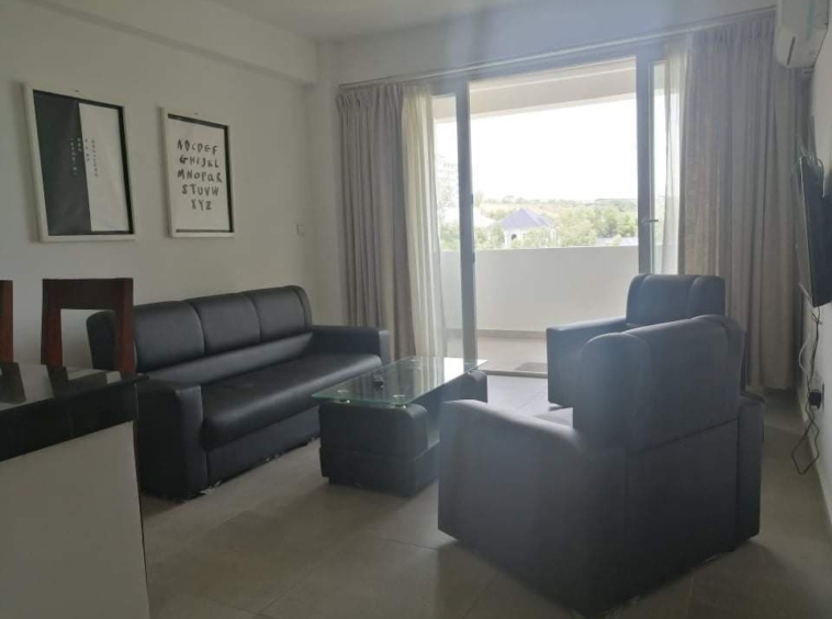 the living room of the studio apartment resale at CVIK Apartments 3 in Sangkat 4 Sihanoukville Cambodia