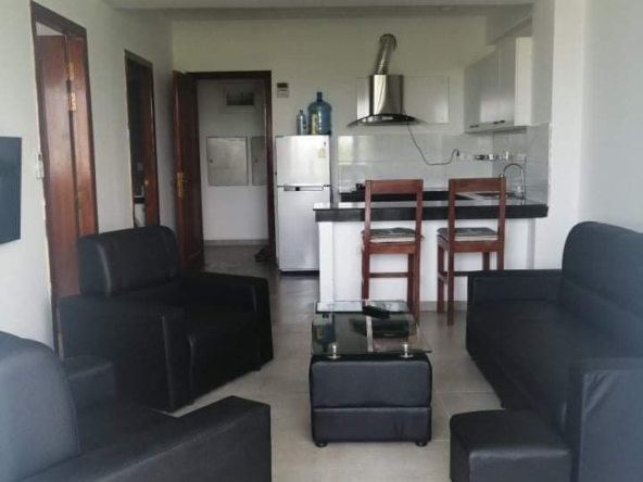 the living room of the studio apartment resale at CVIK Apartments 3 in Sangkat 4 Sihanoukville Cambodia