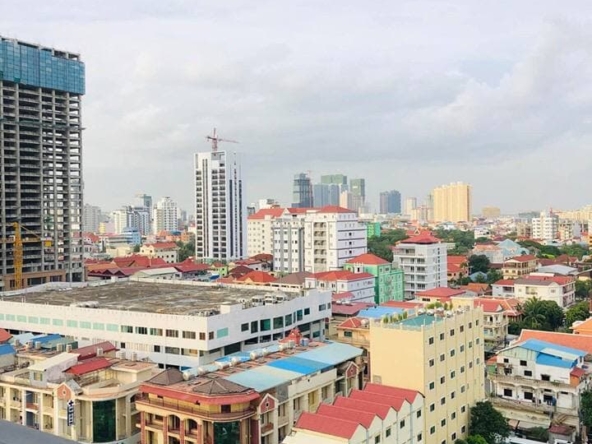 THE VIEW FROM THE 1-bedroom condo resale at L Residence in Boeng Trabek 2 Phnom Penh Cambodia