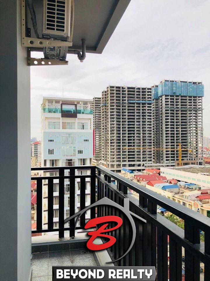 the balcony of the 1-bedroom condo resale at L Residence in Boeng Trabek 2 Phnom Penh Cambodia
