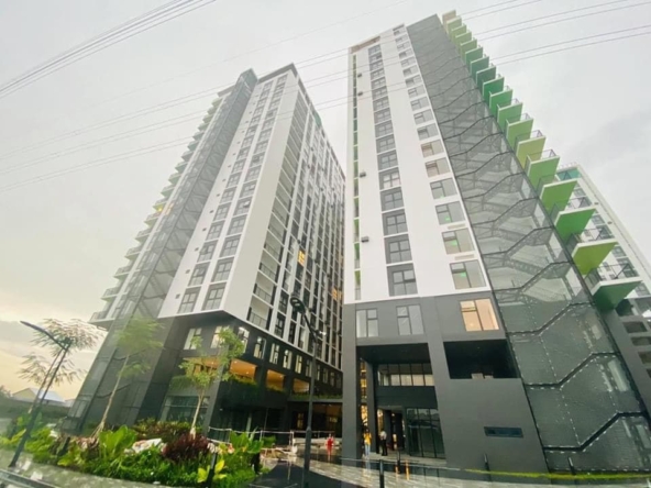 exterior of the building in which the of the condo for rent in urban village hun sen boulevard Phnom Penh Cambodia is located