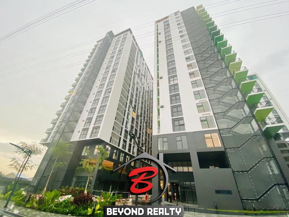 exterior of the building in which the of the condo for rent in urban village hun sen boulevard Phnom Penh Cambodia is located